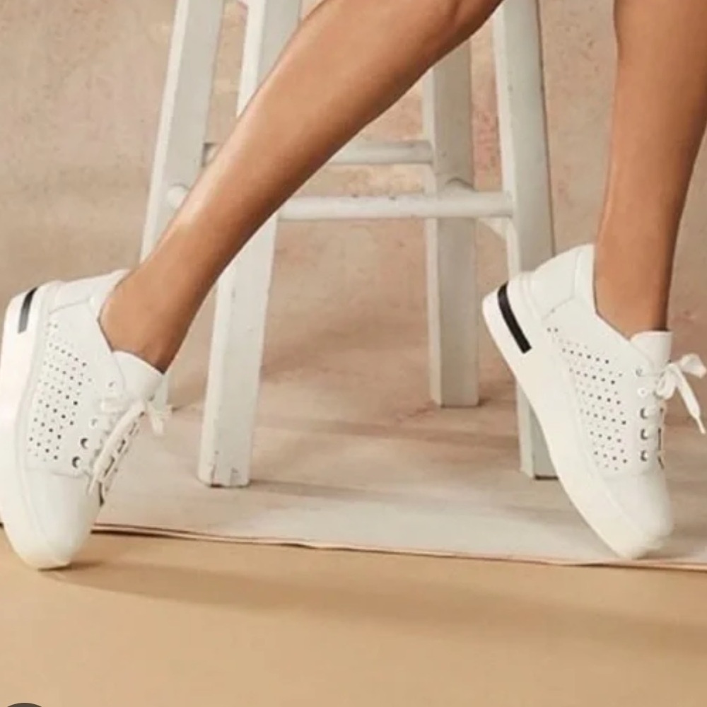 Paolo Kendra White Sneakers Minimalist Design Platform Sole